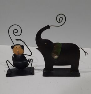 Stylish Black and Green Elephant Wall Accent Decor